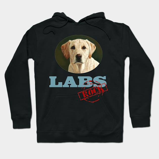 Yellow Labs Rock! Hoodie by Naves